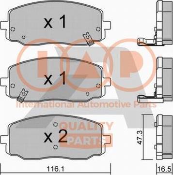 IAP QUALITY PARTS 704-07049P - Гальмівні колодки, дискові гальма avtolavka.club