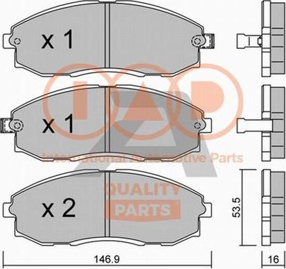 IAP QUALITY PARTS 704-07061P - Гальмівні колодки, дискові гальма avtolavka.club