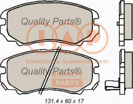 IAP QUALITY PARTS 704-07000X - Гальмівні колодки, дискові гальма avtolavka.club