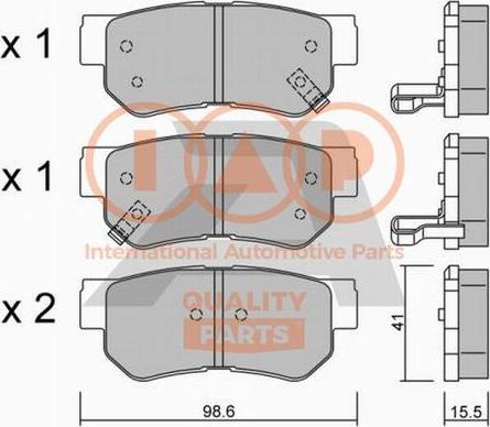 IAP QUALITY PARTS 704-07001P - Гальмівні колодки, дискові гальма avtolavka.club