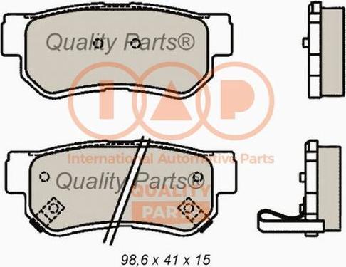 IAP QUALITY PARTS 704-07001X - Гальмівні колодки, дискові гальма avtolavka.club