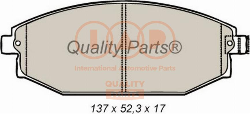 IAP QUALITY PARTS 704-07080G - Гальмівні колодки, дискові гальма avtolavka.club