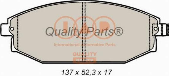 IAP QUALITY PARTS 704-07080 - Гальмівні колодки, дискові гальма avtolavka.club