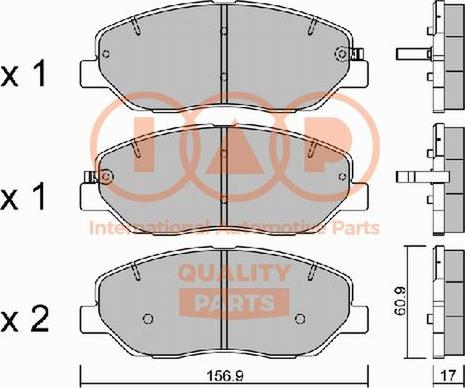 IAP QUALITY PARTS 704-07088P - Гальмівні колодки, дискові гальма avtolavka.club