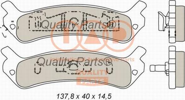 IAP QUALITY PARTS 704-07031 - Гальмівні колодки, дискові гальма avtolavka.club