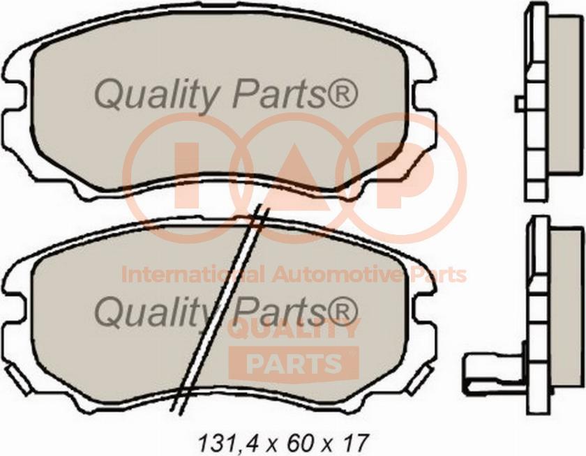 IAP QUALITY PARTS 704-07072G - Гальмівні колодки, дискові гальма avtolavka.club