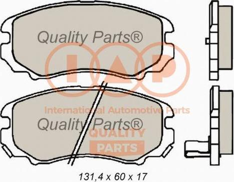 IAP QUALITY PARTS 704-07072X - Гальмівні колодки, дискові гальма avtolavka.club