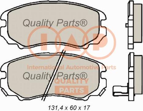 IAP QUALITY PARTS 704-07072 - Гальмівні колодки, дискові гальма avtolavka.club