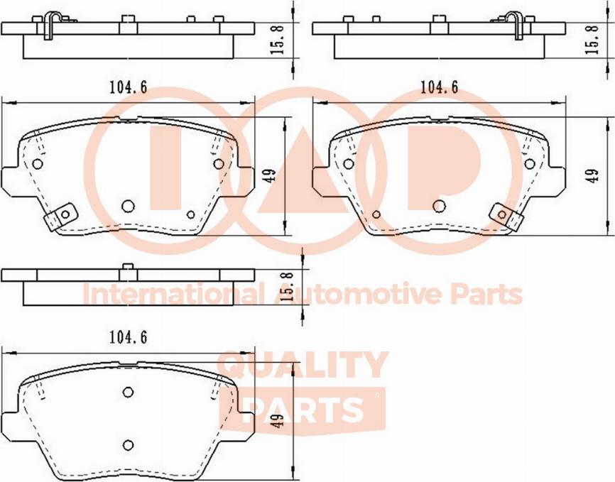 IAP QUALITY PARTS 704-07104 - Гальмівні колодки, дискові гальма avtolavka.club