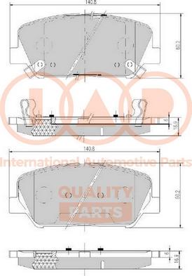 IAP QUALITY PARTS 704-07101 - Гальмівні колодки, дискові гальма avtolavka.club