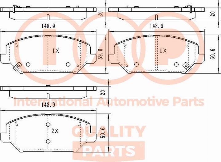 IAP QUALITY PARTS 704-07103 - Гальмівні колодки, дискові гальма avtolavka.club