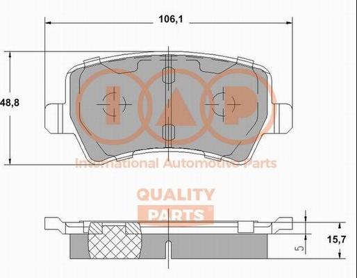 IAP QUALITY PARTS 704-14090X - Гальмівні колодки, дискові гальма avtolavka.club