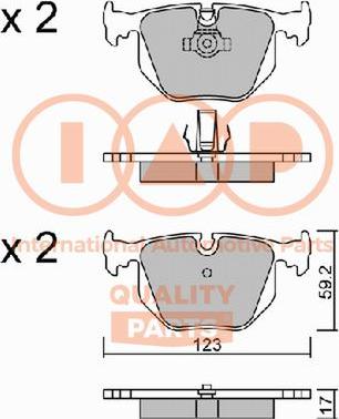 IAP QUALITY PARTS 704-14055P - Гальмівні колодки, дискові гальма avtolavka.club