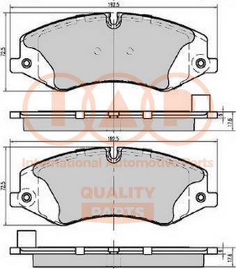 IAP QUALITY PARTS 704-14080 - Гальмівні колодки, дискові гальма avtolavka.club