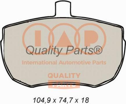 IAP QUALITY PARTS 704-14030X - Гальмівні колодки, дискові гальма avtolavka.club