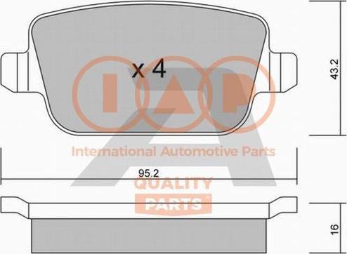 IAP QUALITY PARTS 704-14073P - Гальмівні колодки, дискові гальма avtolavka.club