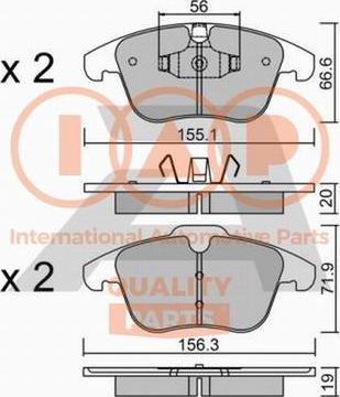 IAP QUALITY PARTS 704-14072P - Гальмівні колодки, дискові гальма avtolavka.club