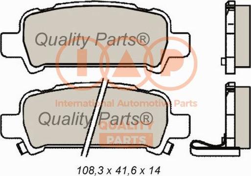 IAP QUALITY PARTS 704-15051 - Гальмівні колодки, дискові гальма avtolavka.club