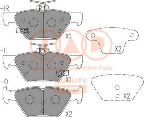 IAP QUALITY PARTS 704-15036 - Гальмівні колодки, дискові гальма avtolavka.club