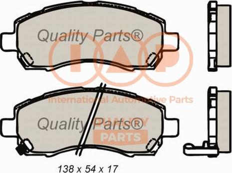 IAP QUALITY PARTS 704-15031 - Гальмівні колодки, дискові гальма avtolavka.club