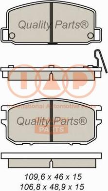 IAP QUALITY PARTS 704-15020 - Гальмівні колодки, дискові гальма avtolavka.club