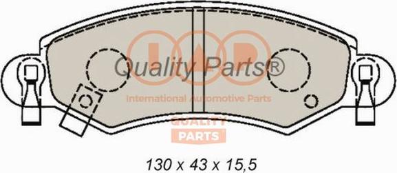 IAP QUALITY PARTS 704-16097X - Гальмівні колодки, дискові гальма avtolavka.club