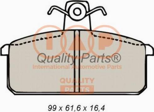 IAP QUALITY PARTS 704-16040X - Гальмівні колодки, дискові гальма avtolavka.club