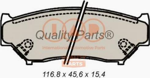 IAP QUALITY PARTS 704-16051X - Гальмівні колодки, дискові гальма avtolavka.club