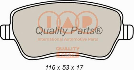 IAP QUALITY PARTS 704-16066X - Гальмівні колодки, дискові гальма avtolavka.club