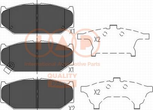 IAP QUALITY PARTS 704-16067 - Гальмівні колодки, дискові гальма avtolavka.club