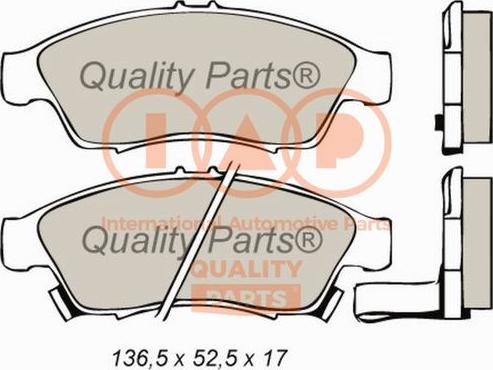 IAP QUALITY PARTS 704-16086 - Гальмівні колодки, дискові гальма avtolavka.club