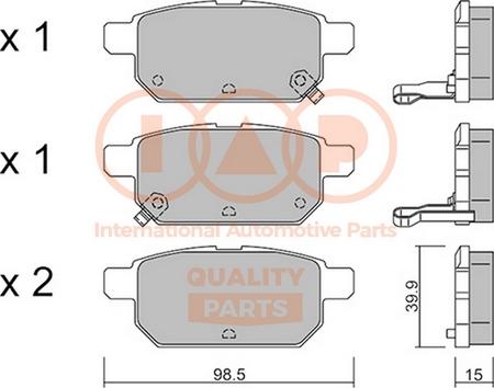 IAP QUALITY PARTS 704-16102P - Гальмівні колодки, дискові гальма avtolavka.club