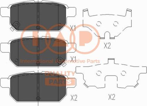 IAP QUALITY PARTS 704-16102X - Гальмівні колодки, дискові гальма avtolavka.club