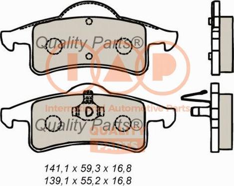 IAP QUALITY PARTS 704-10045X - Гальмівні колодки, дискові гальма avtolavka.club