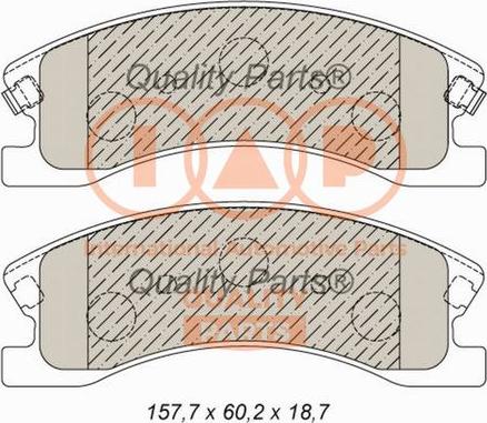 IAP QUALITY PARTS 704-10047 - Гальмівні колодки, дискові гальма avtolavka.club