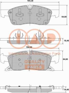 IAP QUALITY PARTS 704-10051X - Гальмівні колодки, дискові гальма avtolavka.club