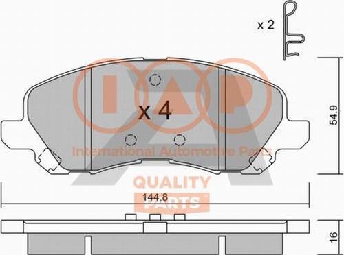 IAP QUALITY PARTS 704-10070P - Гальмівні колодки, дискові гальма avtolavka.club