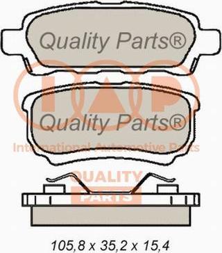 IAP QUALITY PARTS 704-10071X - Гальмівні колодки, дискові гальма avtolavka.club