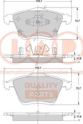 IAP QUALITY PARTS 704-11059 - Гальмівні колодки, дискові гальма avtolavka.club