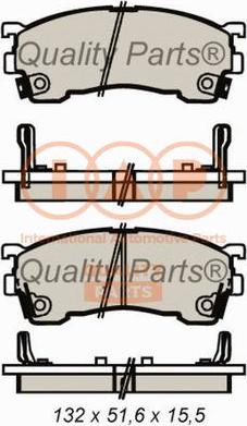 IAP QUALITY PARTS 704-11054 - Гальмівні колодки, дискові гальма avtolavka.club