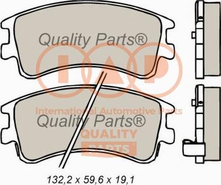 IAP QUALITY PARTS 704-11057X - Гальмівні колодки, дискові гальма avtolavka.club