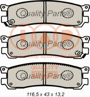 IAP QUALITY PARTS 704-11061 - Гальмівні колодки, дискові гальма avtolavka.club