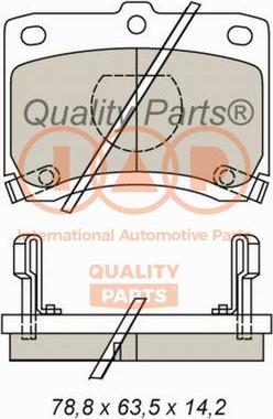 IAP QUALITY PARTS 704-11011 - Гальмівні колодки, дискові гальма avtolavka.club