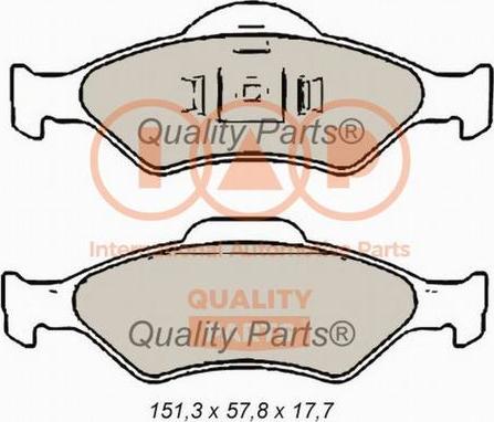 IAP QUALITY PARTS 704-11082X - Гальмівні колодки, дискові гальма avtolavka.club