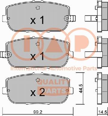 IAP QUALITY PARTS 704-11039P - Гальмівні колодки, дискові гальма avtolavka.club