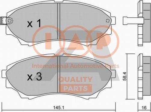 IAP QUALITY PARTS 704-11073P - Гальмівні колодки, дискові гальма avtolavka.club