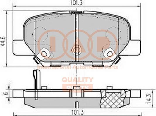 IAP QUALITY PARTS 704-11151 - Гальмівні колодки, дискові гальма avtolavka.club