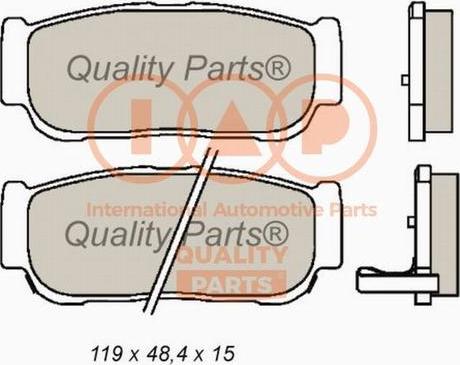 IAP QUALITY PARTS 704-18041X - Гальмівні колодки, дискові гальма avtolavka.club