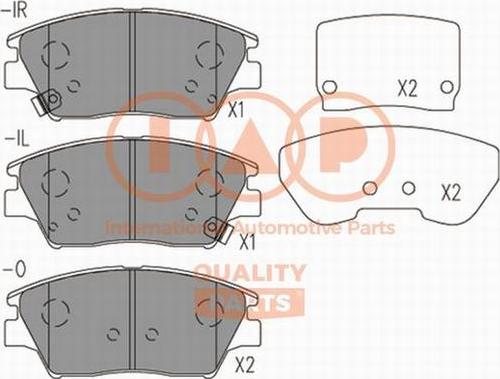 IAP QUALITY PARTS 704-18070X - Гальмівні колодки, дискові гальма avtolavka.club