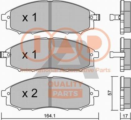 IAP QUALITY PARTS 704-13044P - Гальмівні колодки, дискові гальма avtolavka.club